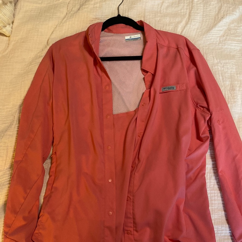 Pink Long Sleeve Columbia Shirt